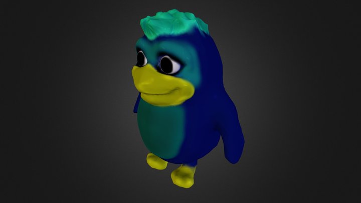 Penguin (Painted) 3D Model