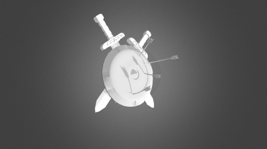 Untextured sword and shield