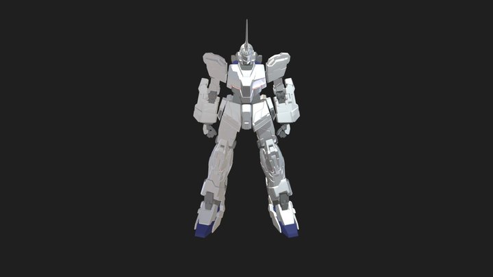 RX-0 Unicorn Gundam 3D Model