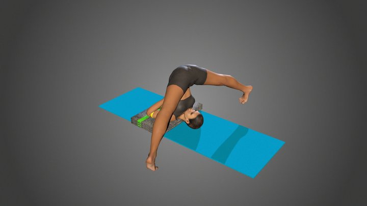 Yoga Pose Supta Konasana 3D Model