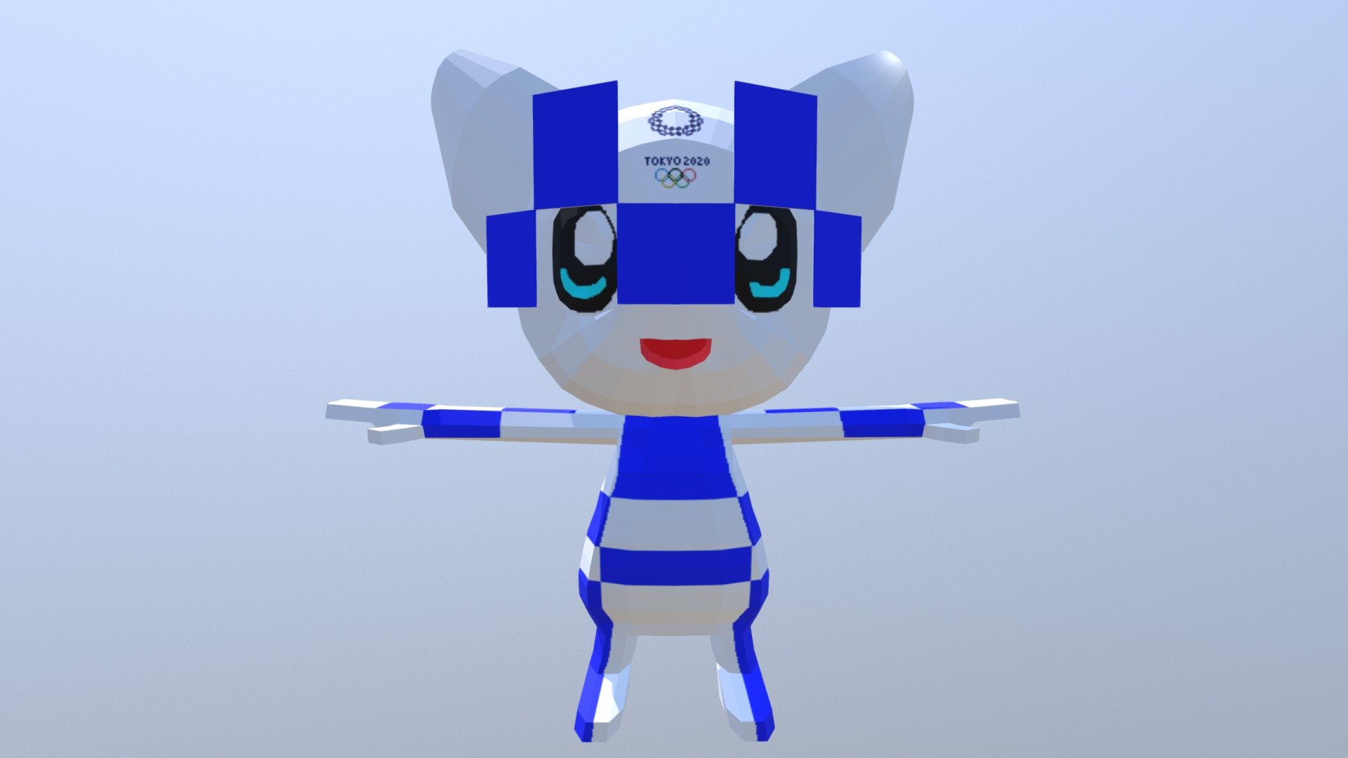 Tokyo 2020 Blue Mascot