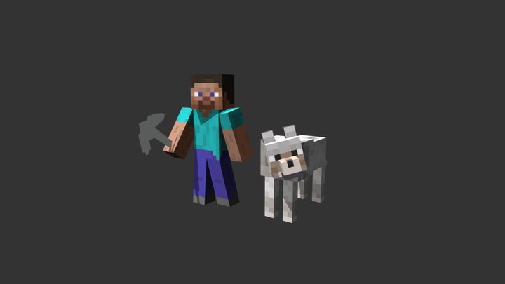 Steve-wolf 3D Model