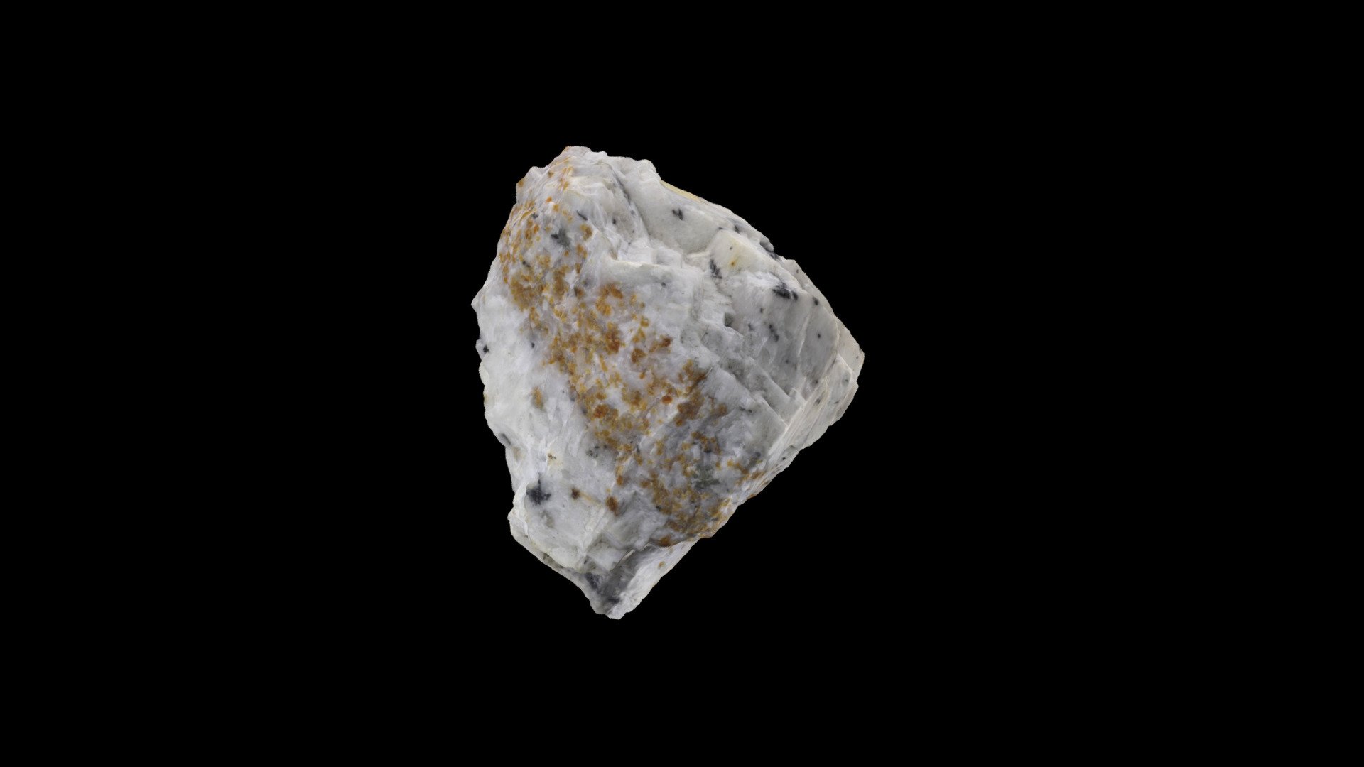 Chrondorite and franklinite in marble 9-9 #3396