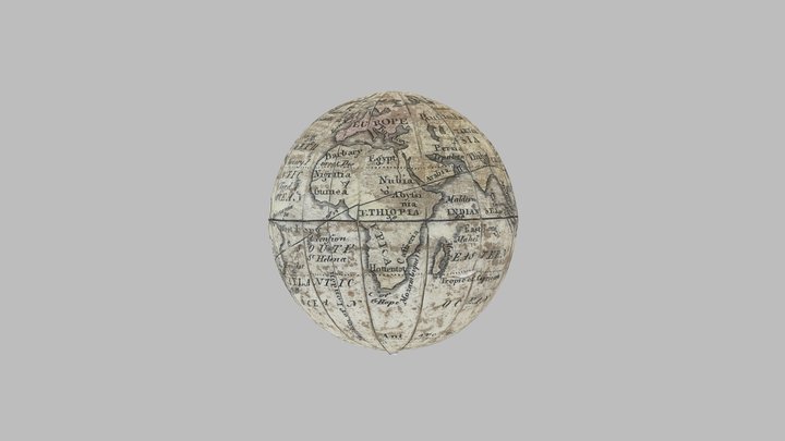The world with its inhabitants by Carl Baur 1825 3D Model