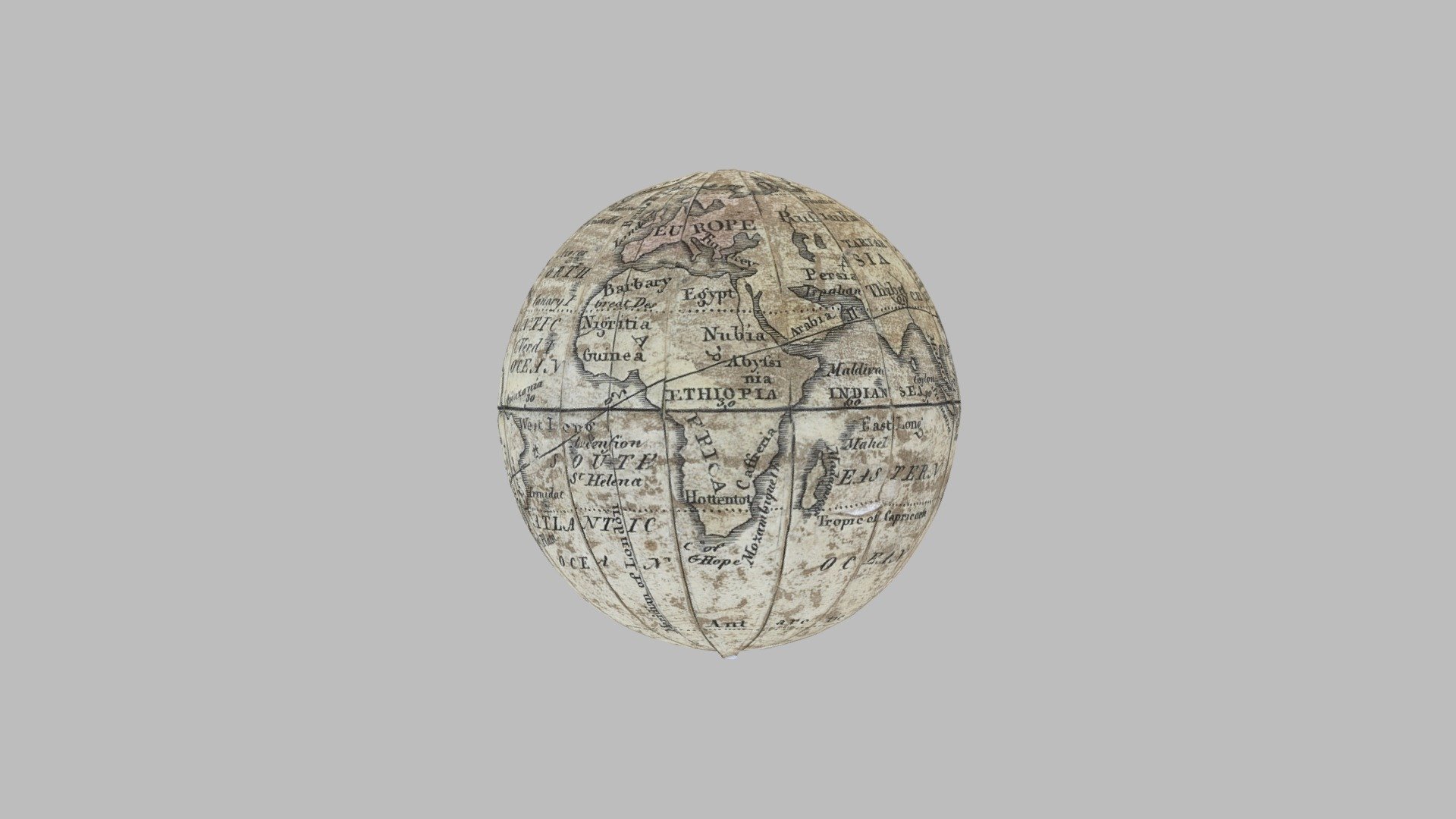 The world with its inhabitants by Carl Baur 1825