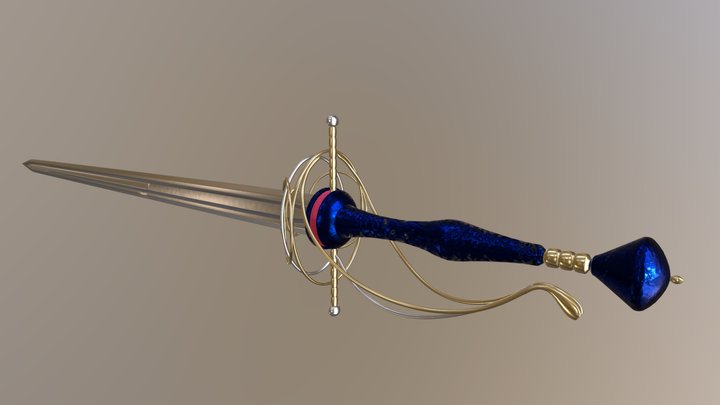 Rapier Sword 3D Model
