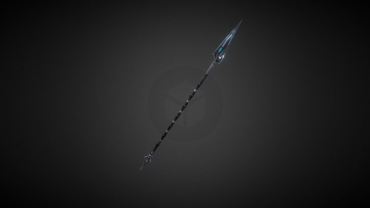 Stylized Frost Demon Spear 3D Model