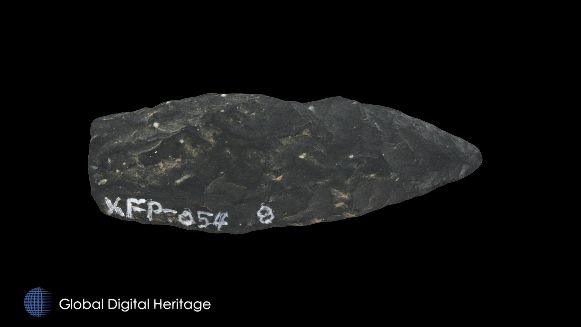 Basalt End-Blade, Sanak Island, AK XFP-054-08