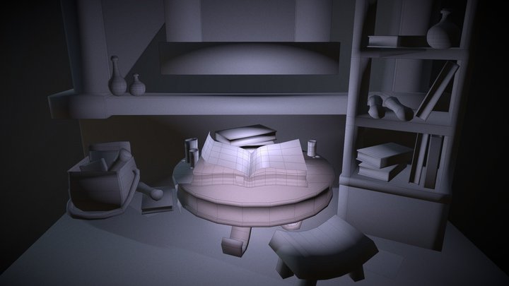 Cartoon Scene 3D Model