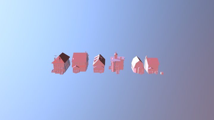 old Houses 3D Model