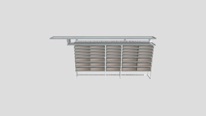 CLT PS Shelving: Bins LEFT SIDE 3D Model