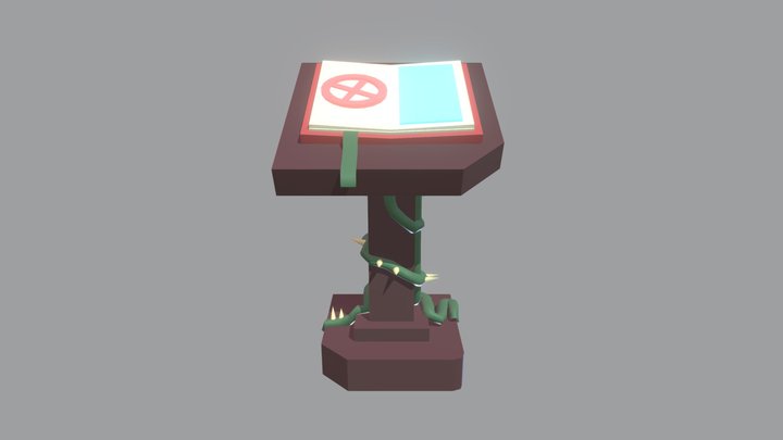 Low poly book 3D Model
