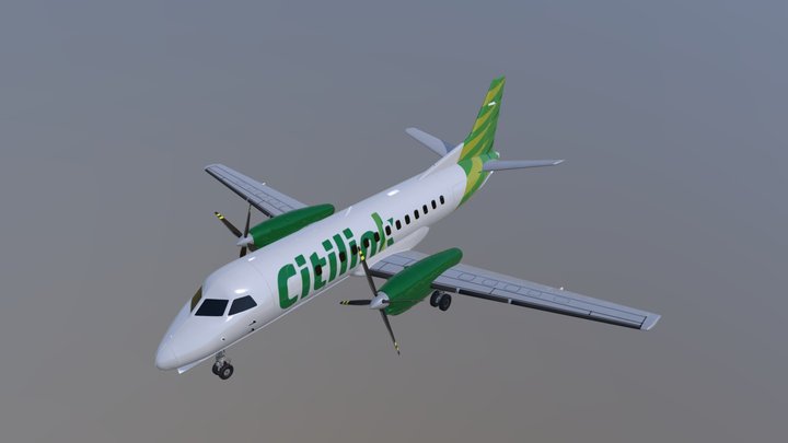 Saab 340 3D Model