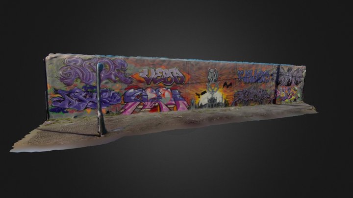 Wall fo Graffiti (video to mesh) 2 3D Model