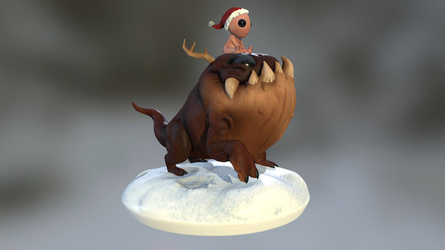 Christmas Creature 3D Model