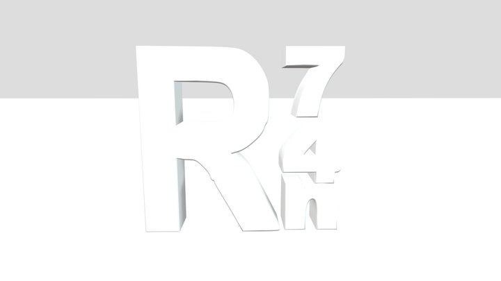 R74n Logo Smooth 3D Model