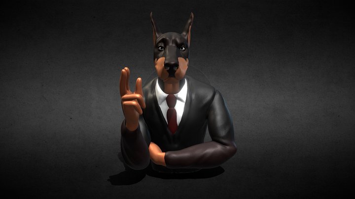 Day 30 - Animal Businessman 3D Model