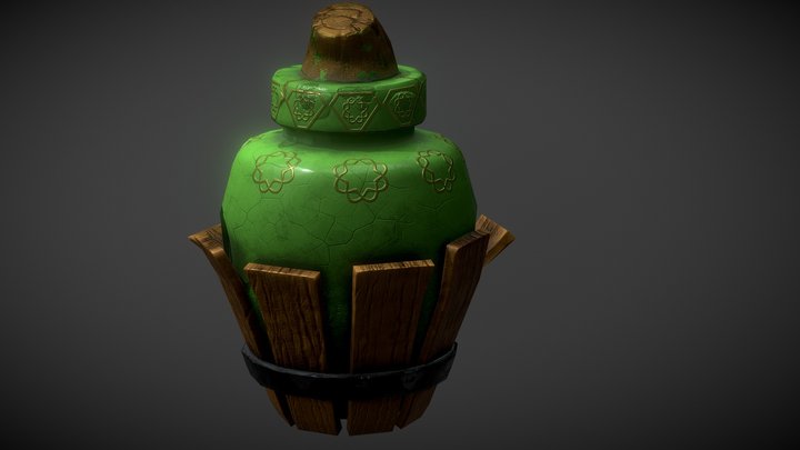Bottle with poison 3D Model