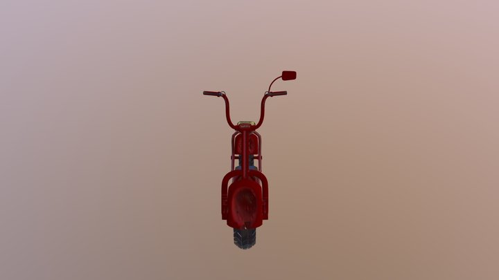 Scooter Textured 3D Model