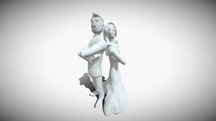 Weding Couple Render 3D Model