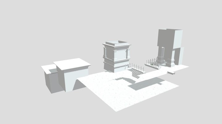 Church Square (without textures) 3D Model