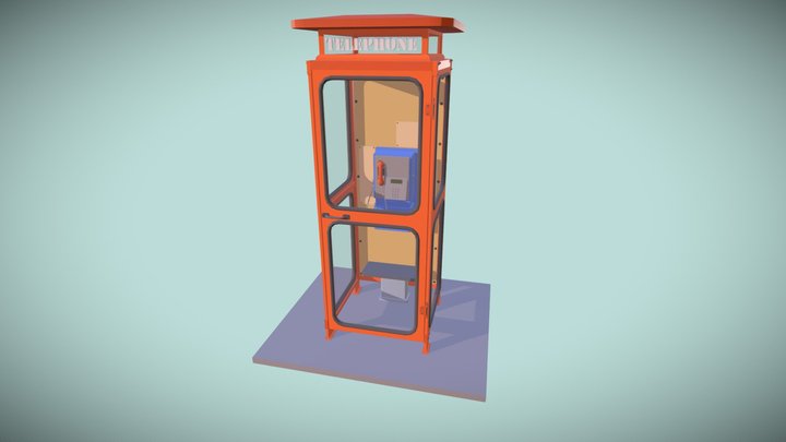 Phone booth HW 8 course asset 3D Model