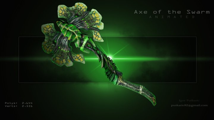 Axe of the Swarm - Animated 3D Model