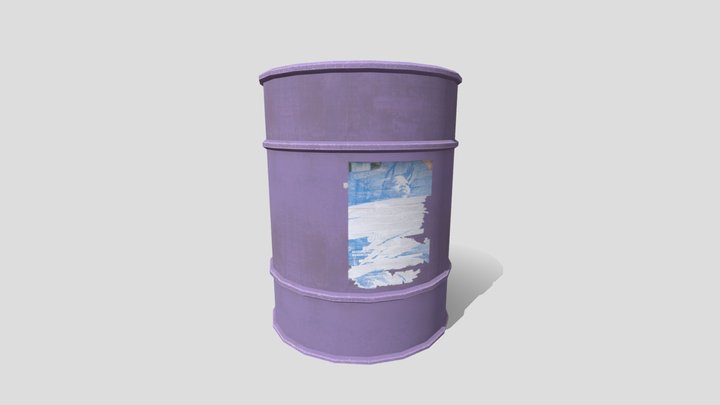 Metal Barrel 3D Model