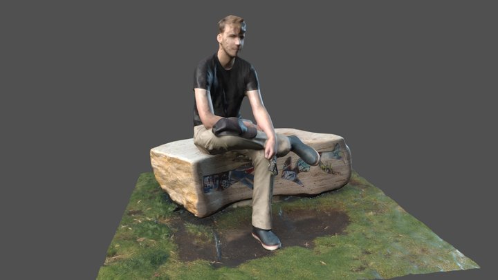 Man On Laguna Bench - Photoscan