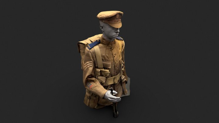 Canadian Soldier Mannequin 3D Model