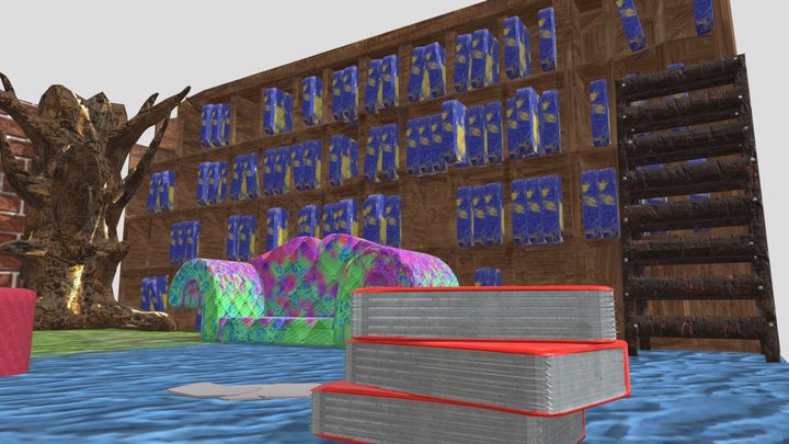 fantasy Library 3D Model