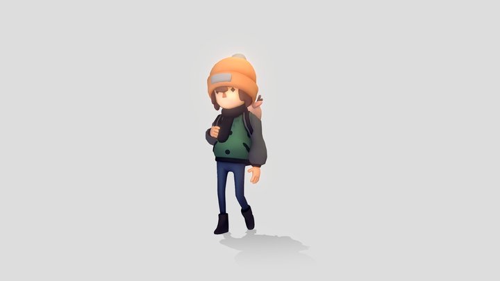 The Boy and Fawn 3D Model
