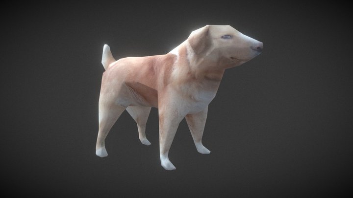 PS1 Dog 3D Model