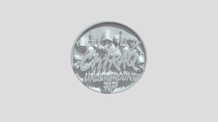 Round hip-hop group logo 3D Model