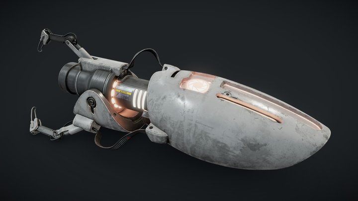 Portal gun (Destroyed Aperture) 3D Model