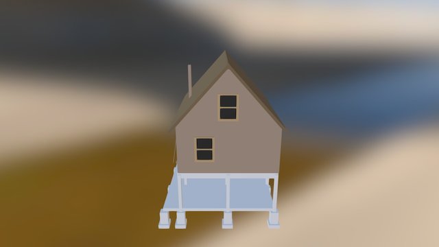 wood cabin.c4d 3D Model