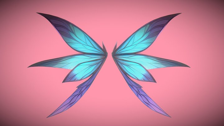 Fairy Wings - Animated - V03 3D Model