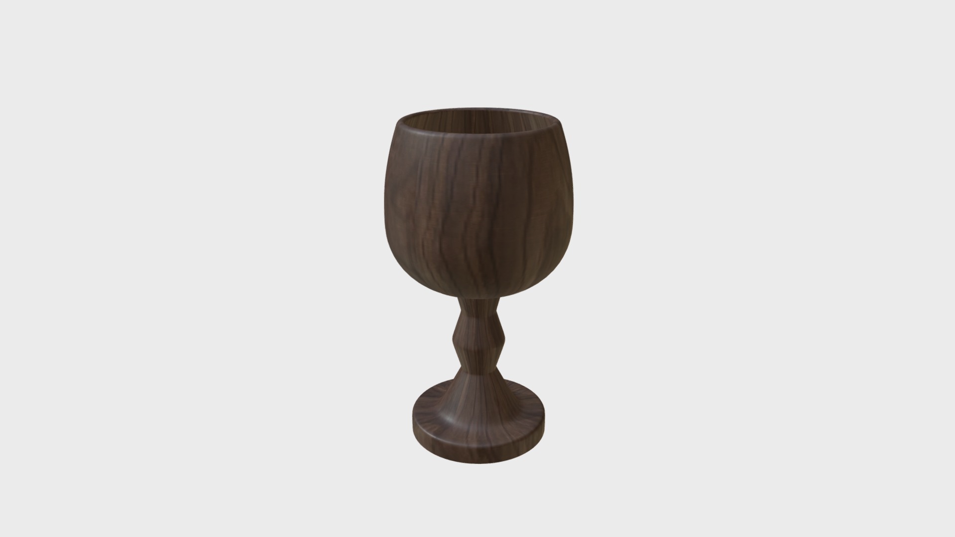 3D model Wooden goblet - This is a 3D model of the Wooden goblet. The 3D model is about a black and brown lamp.