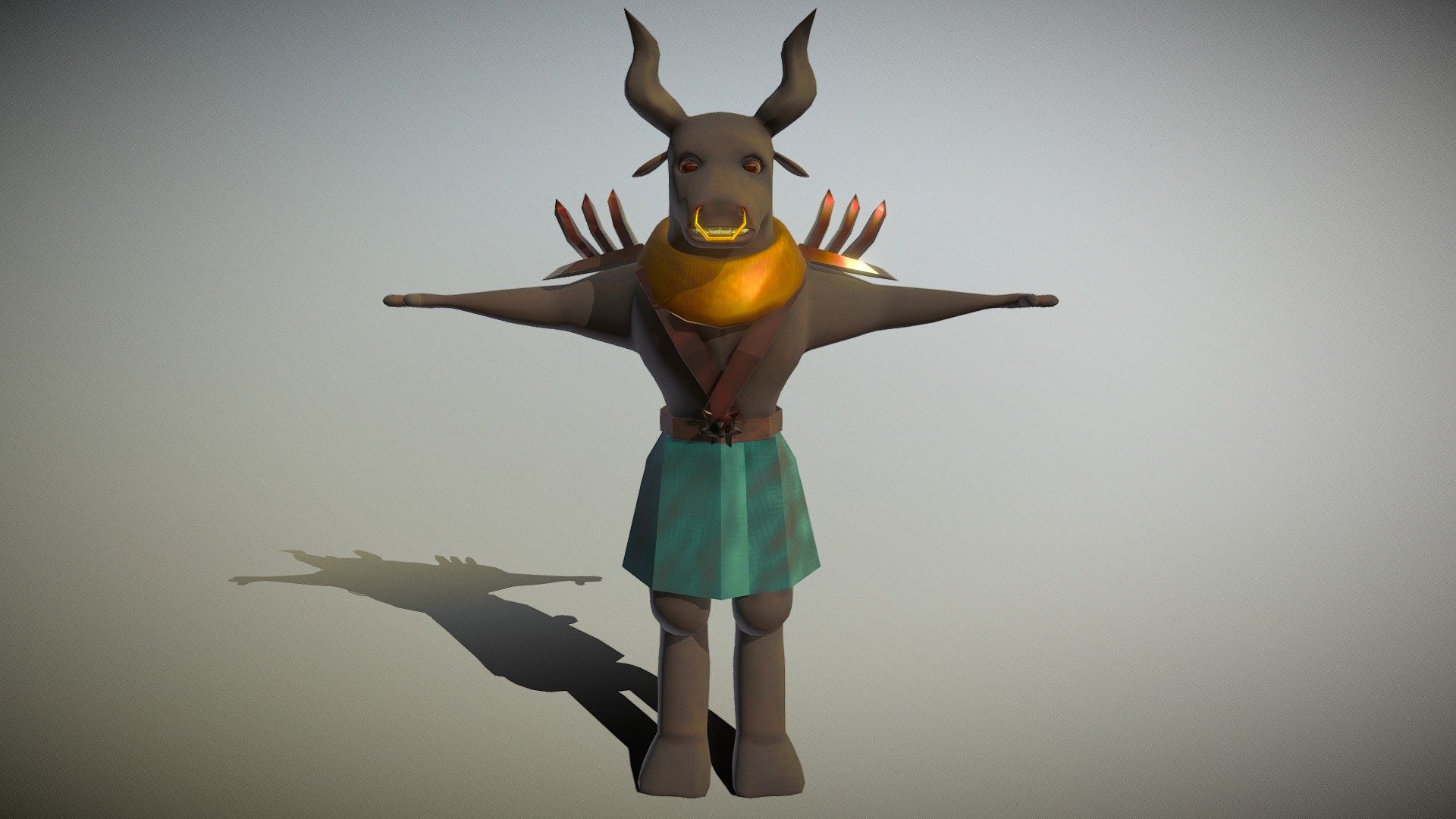 Minotaur T pose - Download Free 3D model by matisosanimation  (@matisosanimation) [040b9d3]