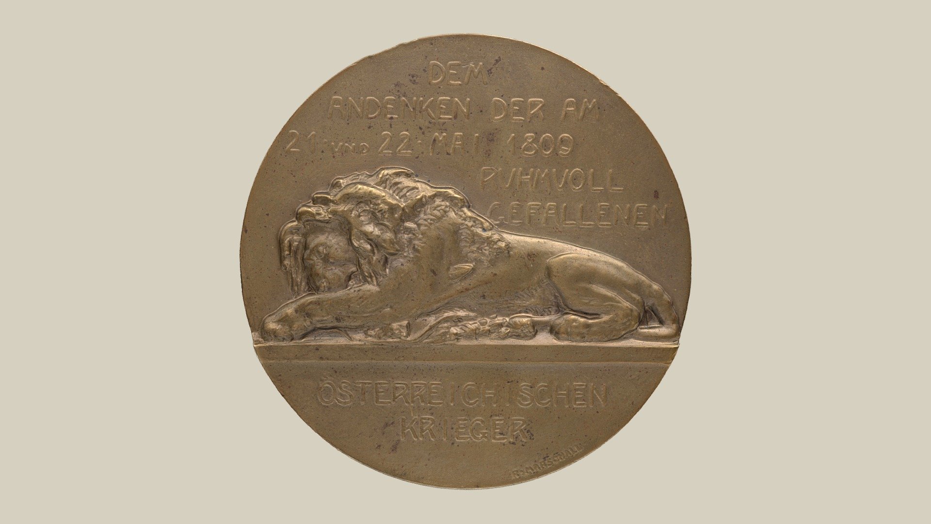 Medaille Schlacht um Aspern — Sketchfab embed 3D viewer