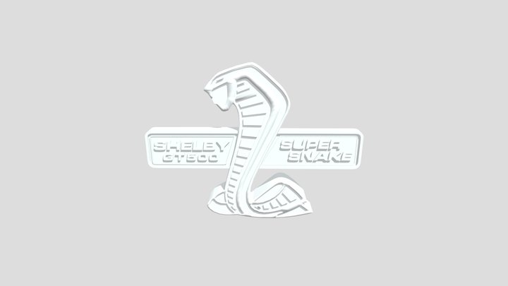 Ford Mustang Shelby GT500 logo 3D Model