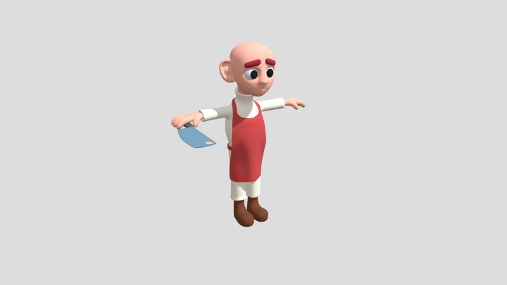 Повар (минимализм) 3D Model