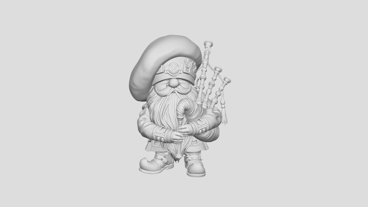 Highland Bagpiper Gnome