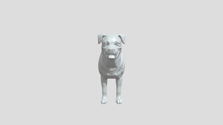 A standing Rottweiler dog 3D Model