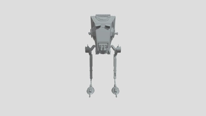 AT-ST (low-poly) 3D Model