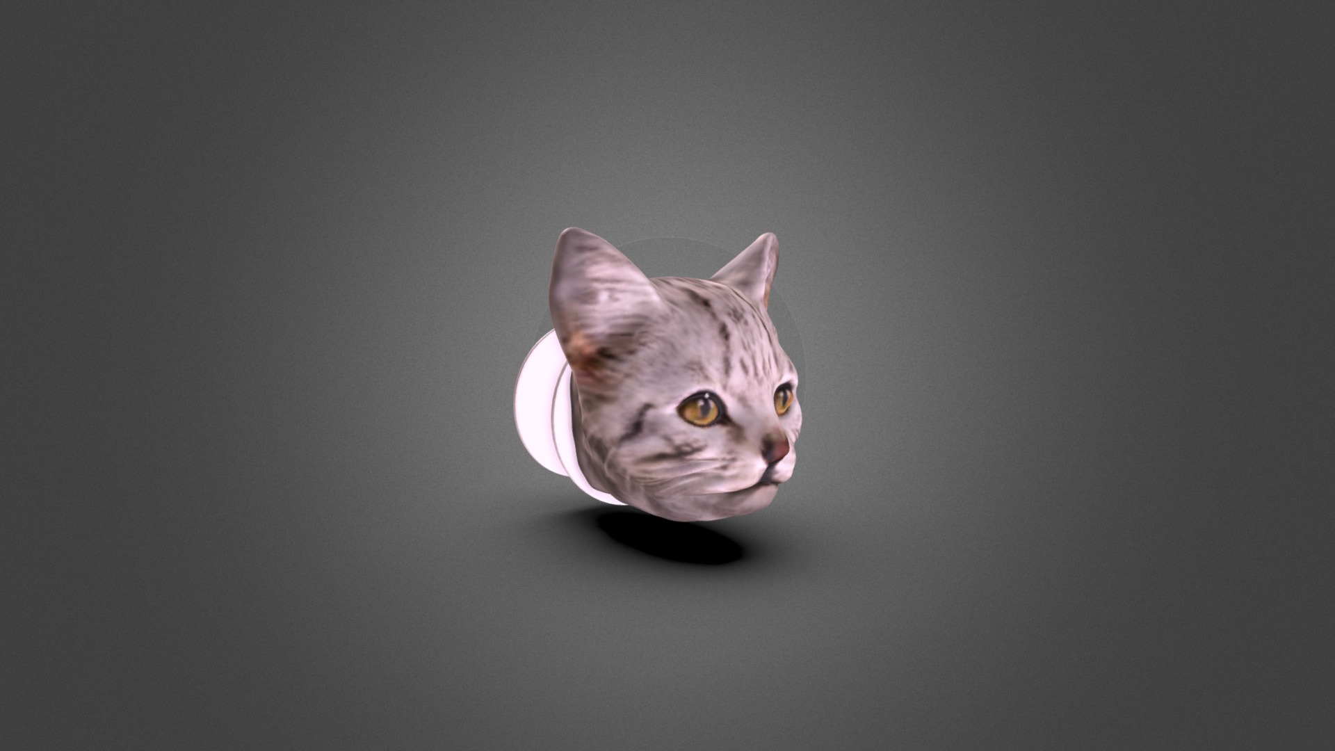 3D model Cat- Phone - This is a 3D model of the Cat- Phone. The 3D model is about a cat with a cone around its head.
