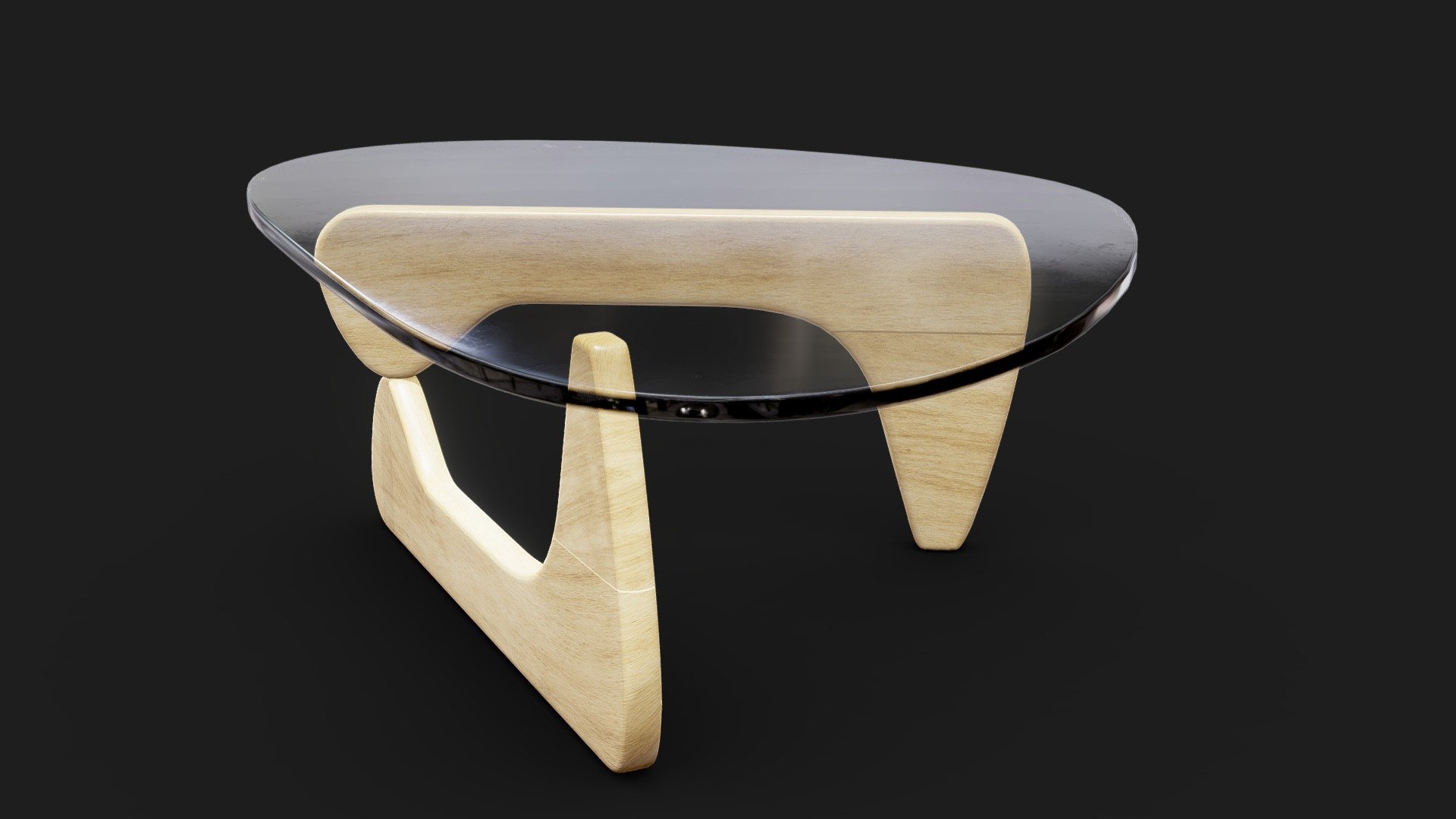 Noguchi Coffee Table Replica 001 Buy Royalty Free 3D model by Poly