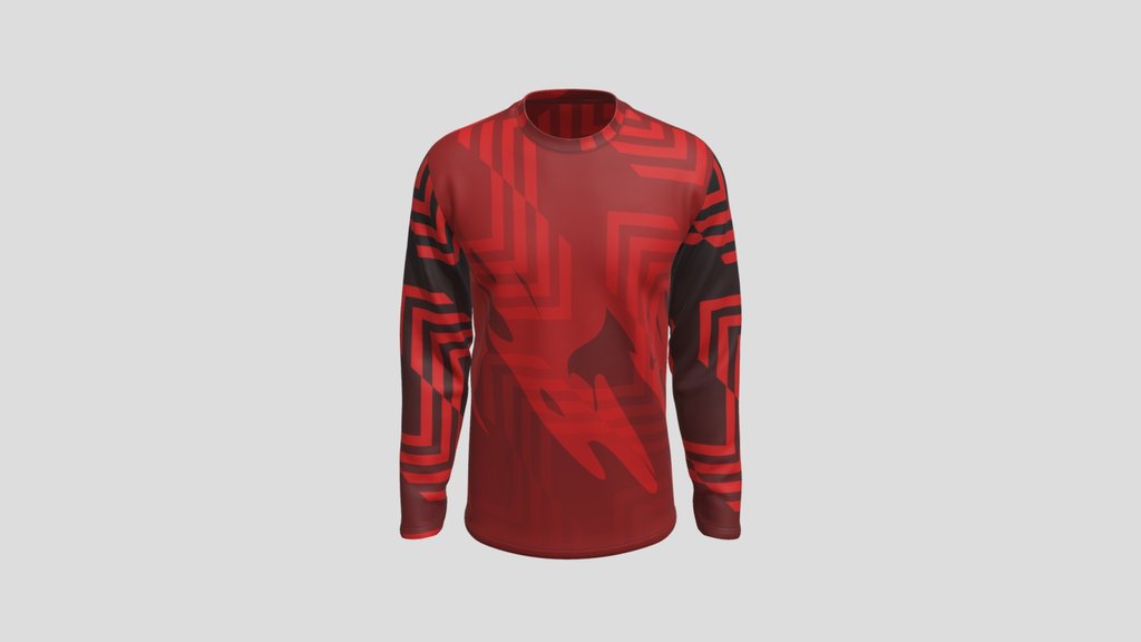Geometric Pattern Athletic Long Sleeve