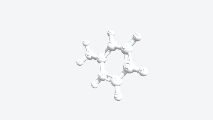 Toluene 3D Molecular Model — CAS 108-88-3