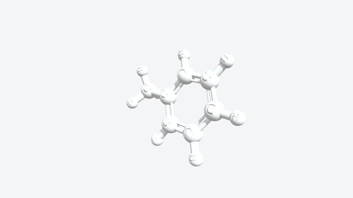 Toluene 3D Molecular Model — CAS 108-88-3